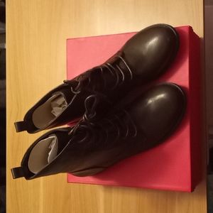 Catherine Malandrino "Booney" (Brown) Vegan Leather Lace Up Boots Size 8.5 (NWT)